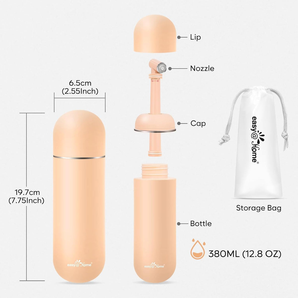 Portable Travel Bidet - Peri Bottle for Postpartum Care Brown