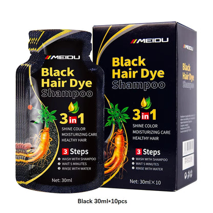 30Ml/500Ml 3-In-1 Quick Hair Dye Shampoo Natural Black Herbal Hair Dye Moisturizes Mild Hair Dye Conditioner Hair Care Products