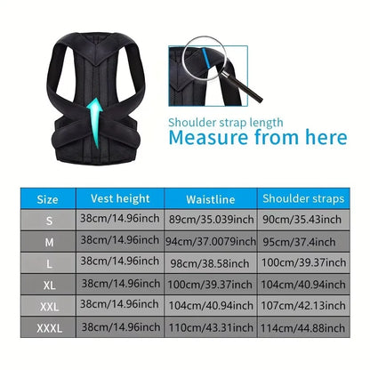 Back Posture Corrector Brace Shoulder Support Belt Upper and Lower Back Pain Relief Improve Spine Clavicle Brace Posture Vest