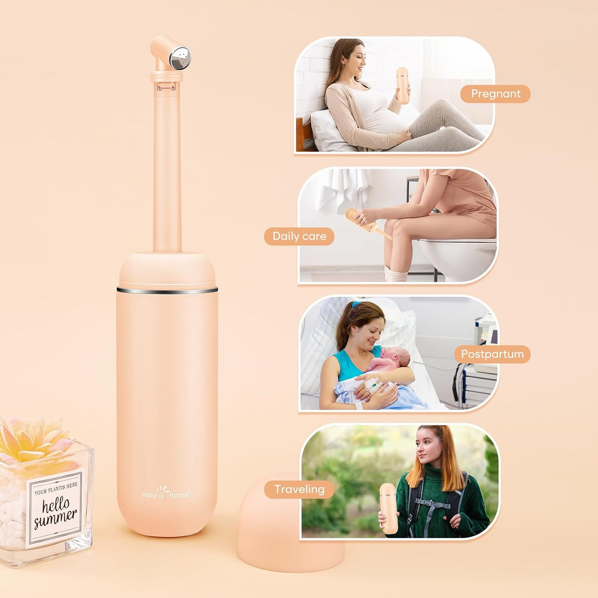 Portable Travel Bidet - Peri Bottle for Postpartum Care Brown