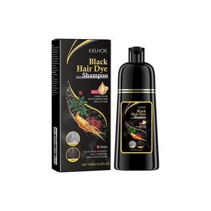 100Ml Black Color Hair Dyeing Shampoo 3-In-1 Natural Herbal Instant Coloring Shiny Hair Dye Shampoo Cleaning Nourishing Hair